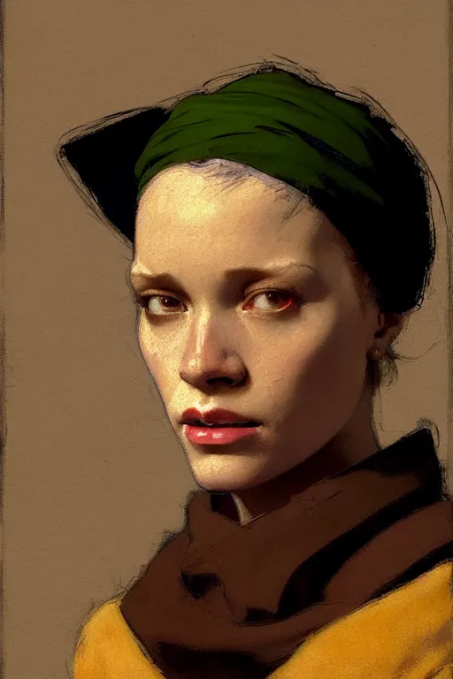 Prompt: full character portrait half - life 2 team fortress 2 scout video game character art not the girl with the pearl earring character design, painting by gaston bussiere, katsuya terada, nc wyeth, greg rutkowski, craig mullins, vermeer, frank frazetta, mucha, tom of finland, trending on artstation, jeffery catherine jones