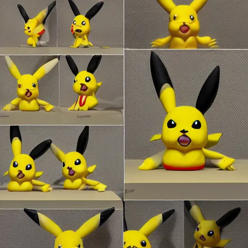 Image similar to clay model of Pikachu