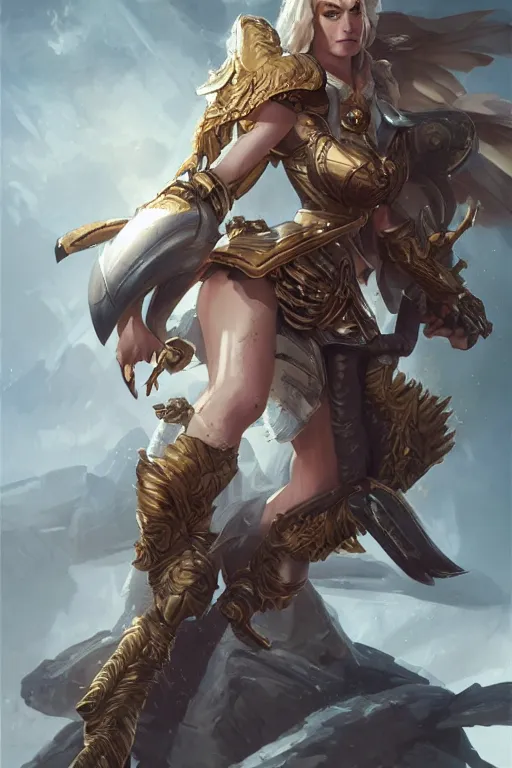 Image similar to amazon valkyrie athena, d & d, fantasy, portrait, highly detailed, headshot, digital painting, trending on artstation, concept art, sharp focus, illustration, art by artgerm and greg rutkowski and magali villeneuve