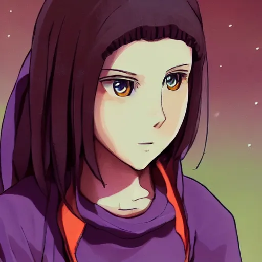 Image similar to epic anime portrait of millie bobby brown