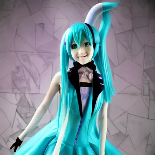 Prompt: Hatsune Miku by Aly Fell