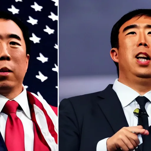 Image similar to Andrew Yang reelected galactic emperor (REUTERS) 2040