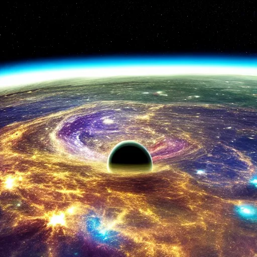 Image similar to the end of the universe, view from earth