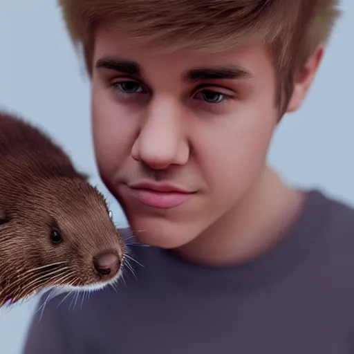 Prompt: hyperrealistic dslr film still of justin bieber holding his pet beaver, stunning 8 k octane comprehensive 3 d render, inspired by istvan sandorfi & greg rutkowski & unreal engine, perfect facial symmetry, dim volumetric cinematic lighting, extremely hyper - detailed, incredibly real lifelike attributes & flesh texture, intricate, masterpiece, artstation, stunning