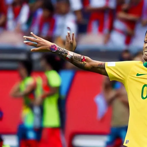 Image similar to neymar winning the world cup