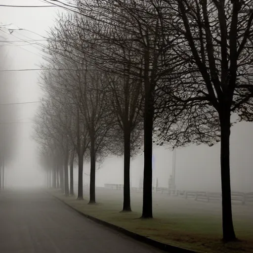 Image similar to british street in the fog, houses, 2006