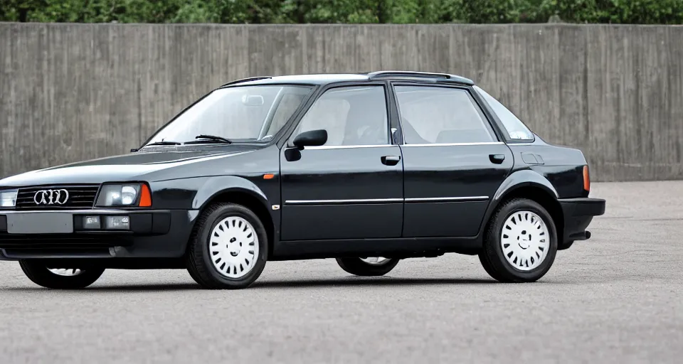 Image similar to The Audi A3 if it were manufactured in the 1984 production year, 1984 Audi A3, car photography