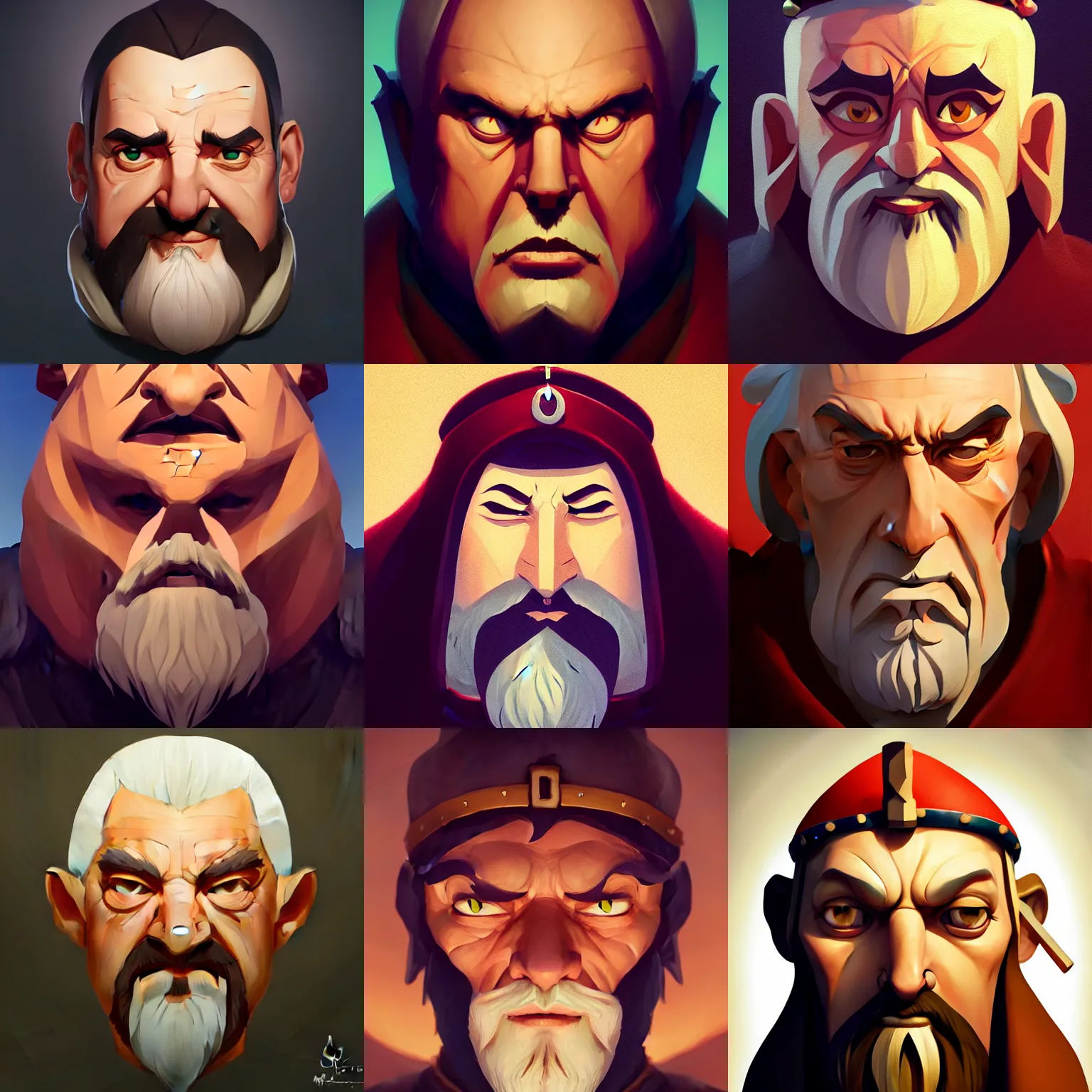 Prompt: face icon stylized minimalist medieval old king, loftis, cory behance hd by jesper ejsing, by rhads, makoto shinkai and lois van baarle, ilya kuvshinov, rossdraws global illumination