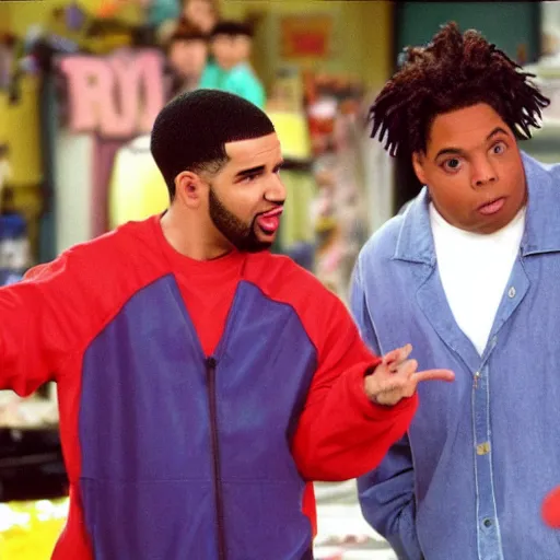 Image similar to a tv still of Drake starring in Kenan & Kel (1999)