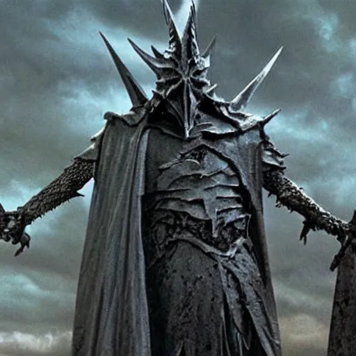 Image similar to the witch king of angmar eats a macdonalds burger