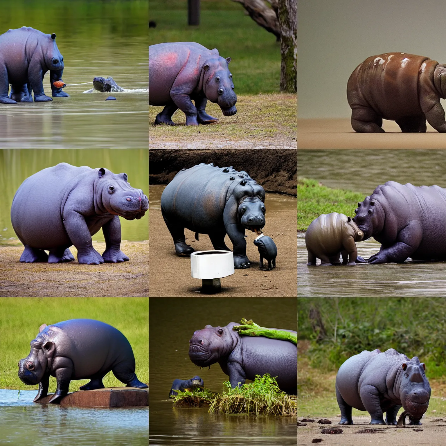 Prompt: tardigrade eating a hippopotamus in a suit, photo