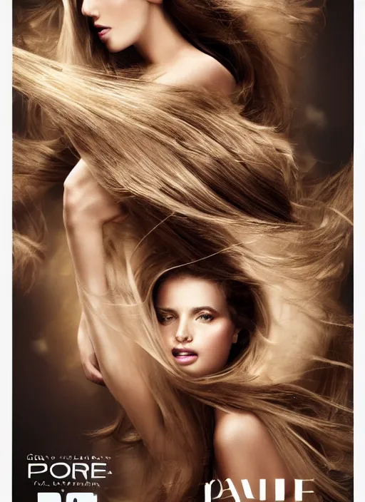 Prompt: pantene l'oreal paris advertisement photography by mucha, extremely coherent, sharp focus, elegant, render, octane, detailed, award winning photography, masterpiece, rim lit