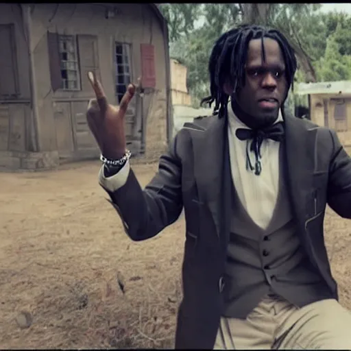 Image similar to Rapper Chief Keef in Django 4K quality super realistic