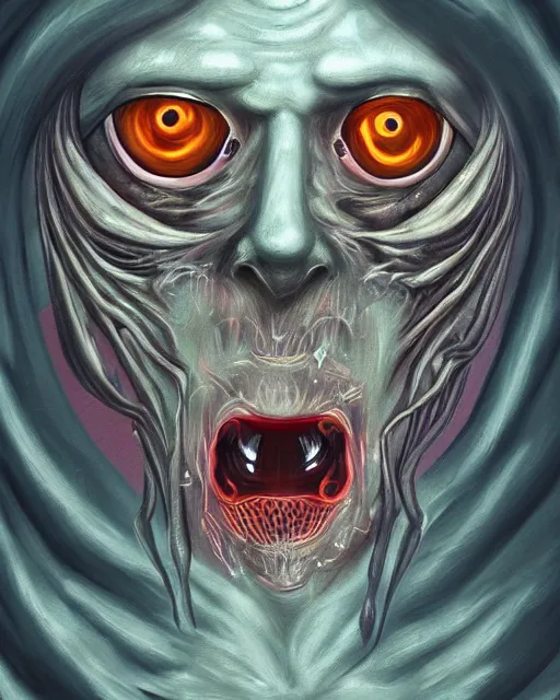 Image similar to man with seven eyes | digital painting | highly detailed | fantasy