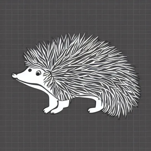 Image similar to hedgehog vector art cute sideview