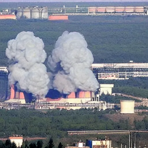 Prompt: explosions at ukrainian nuclear power plant