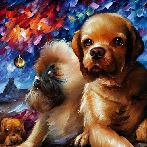 Prompt: very guilty dog, regretful puppy by arthur adams, charlie bowater, leonid afremov, chiho ashima, karol bak, david bates, tom chambers