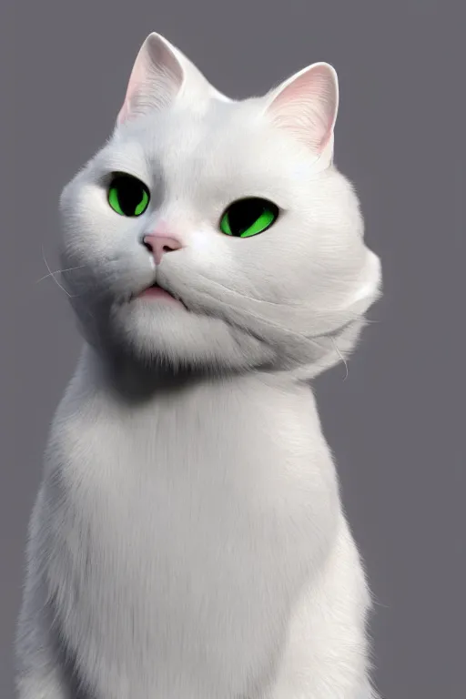 Image similar to a white cat wearing a formal overcoat, hyperrealistic, concept art, octane render, unreal engine 5, trending on DeviantArt, highly detailed, high quality, 8K, soft lighting, cute, natural lighting, realistic face, trending on Artstation, elegant clothes, profile picture, path traced