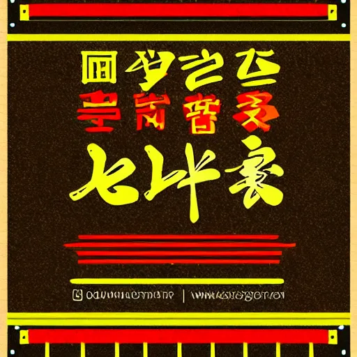 Image similar to square flyer design with bright and colourful vintage typographic Japanese kanji, layout design, illustrator vector graphics