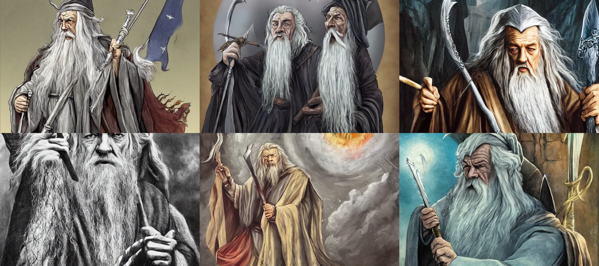 Prompt: gandalf depicted as dictator south - american country