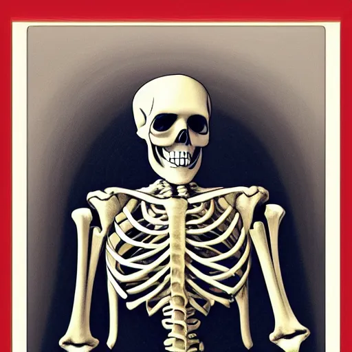 Prompt: a skeleton president, american, portrait, epic, skeleton, president