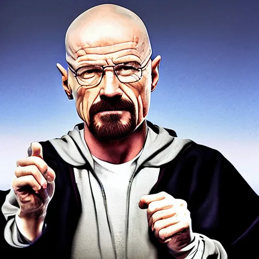 Prompt: walter white gets number one victory royal, lit, trending, hype