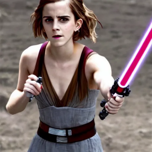 emma watson holding a lightsaber | Stable Diffusion | OpenArt