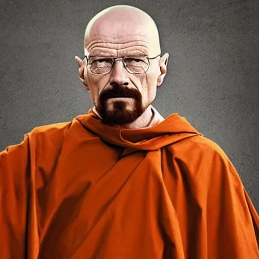 Prompt: walter white as a monk