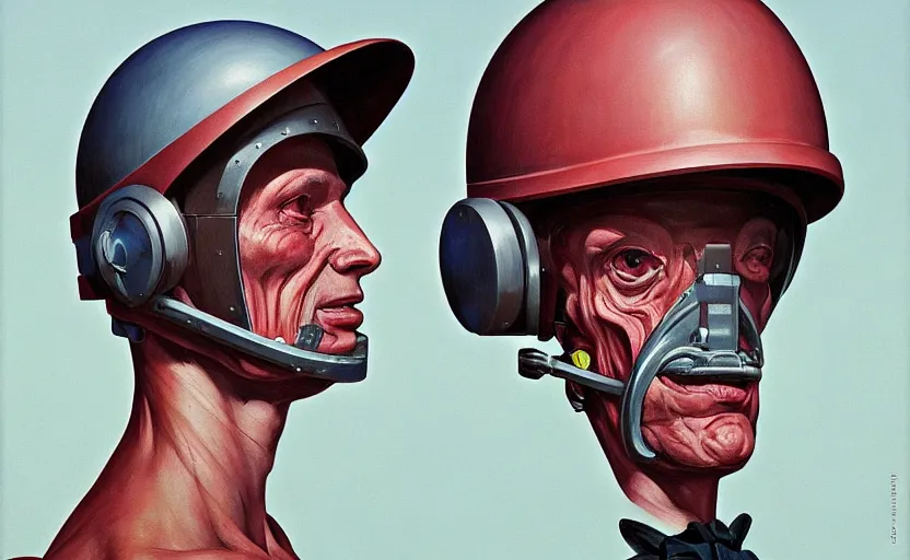 Image similar to Portrait of an engineer with helmet, very coherent, painted by Edward Hopper, Wayne Barlowe, painted by James Gilleard, airbrush, art by JamesJean