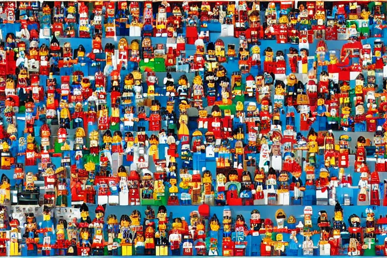 Image similar to where's waldo 1 9 8 5 lego set