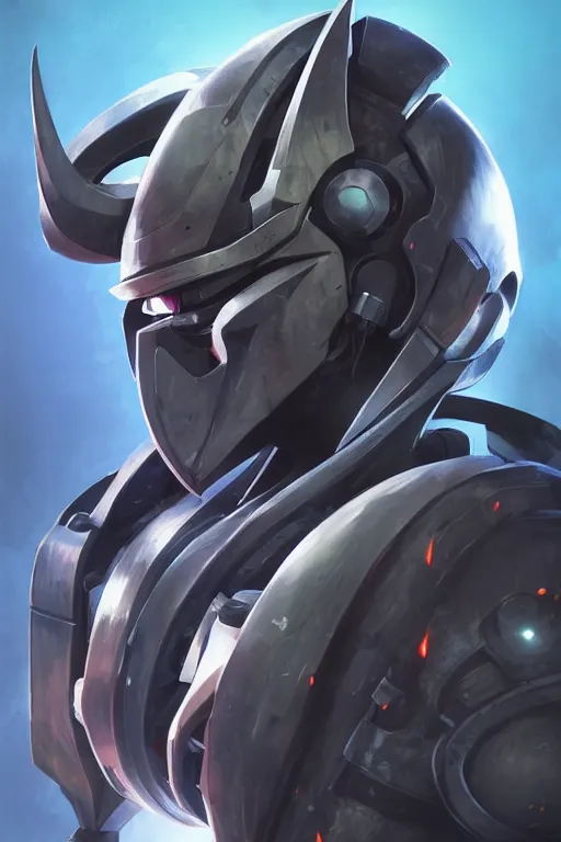 Image similar to epic mask helmet robot ninja portrait stylized as fornite style game design fanart by concept artist gervasio canda, behance hd by jesper ejsing, by rhads, makoto shinkai and lois van baarle, ilya kuvshinov, rossdraws global illumination radiating a glowing aura global illumination ray tracing hdr render in unreal engine 5