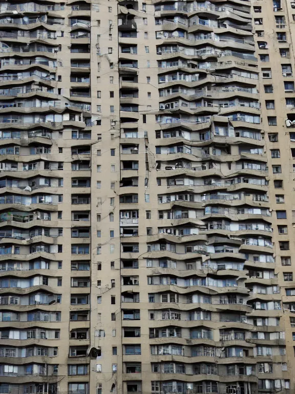 Prompt: soviet apartment building, photo, full shot