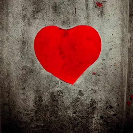 Image similar to heart rip in two pieces, heartbroken, heartbreak, broken hearted, sadness, dark ambiance