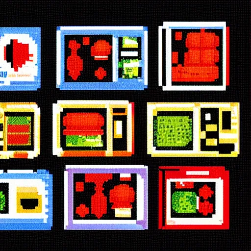 Image similar to frozen food pixel art with hdd image, lauretta jones