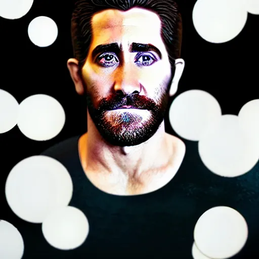 Image similar to food photography of jake gyllenhaal's face fused with halloumi cheese ( ( white halloumi cheese hybrid with jake gyllenhaal face ) ), jake gyllenhaal sentient cheese man, by greg rutkowski