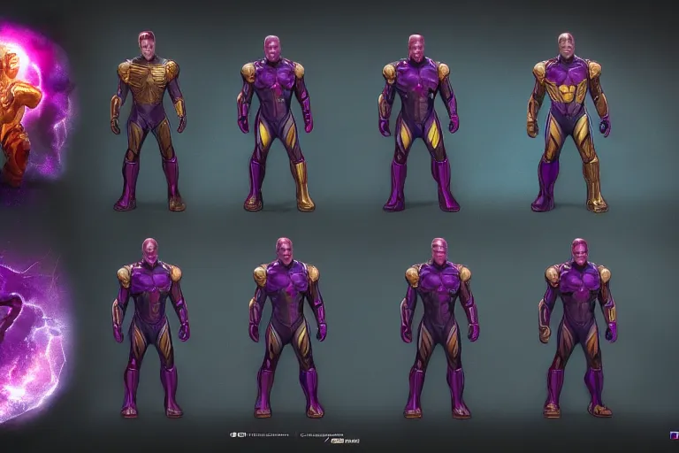 Prompt: MCU Thanos in the style of adam spizak, HD Wallpaper, desktopography, digital art