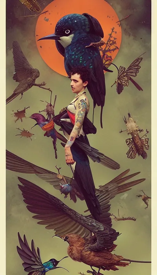 Image similar to sunbird by chiara bautista and norman rockwell and greg rutkowski weta studio and tom bagshaw and james gurney and lucasfilm