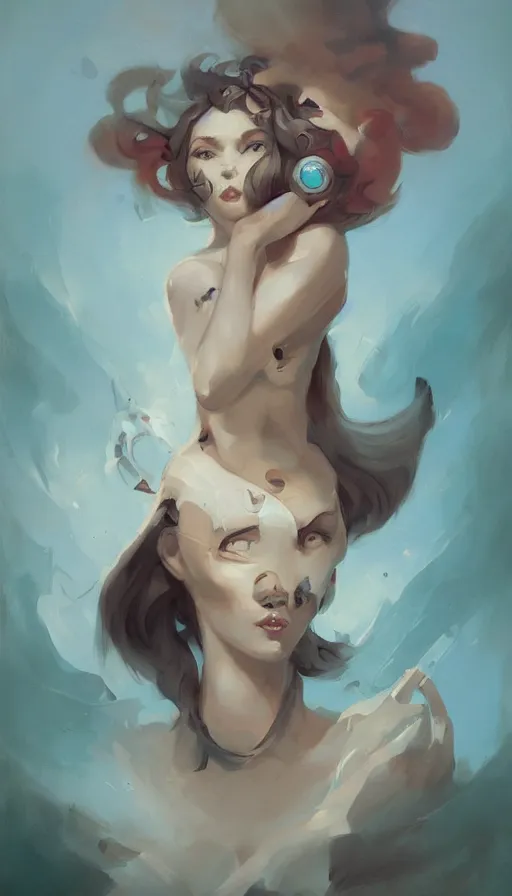 Image similar to portrait of cute girl, by peter mohrbacher