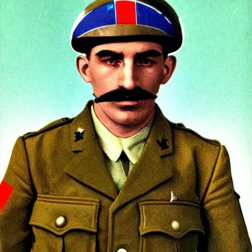 Image similar to luigi as a world war i soldier, high quality