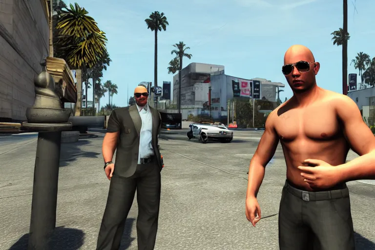 Prompt: pitbull mr. worldwide in a ps 3 game, gta