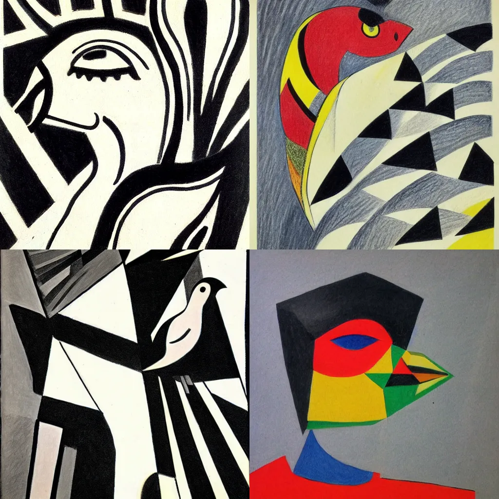 Prompt: bird, dynasty robert sonia delaunay escher joost swarte herge, pencil drawing