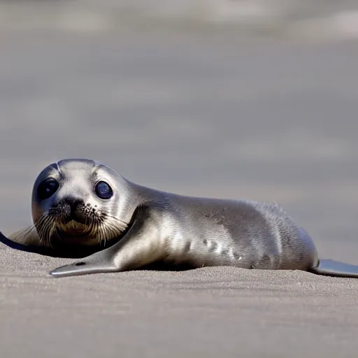 Image similar to baby seal giving a thumbs up