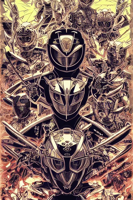 Prompt: kamen rider, symmetrical, by yoichi hatakenaka, masamune shirow, josan gonzales and dan mumford, deayami kojima, takato yamamoto, barclay shaw, karol bak, yukito kishiro