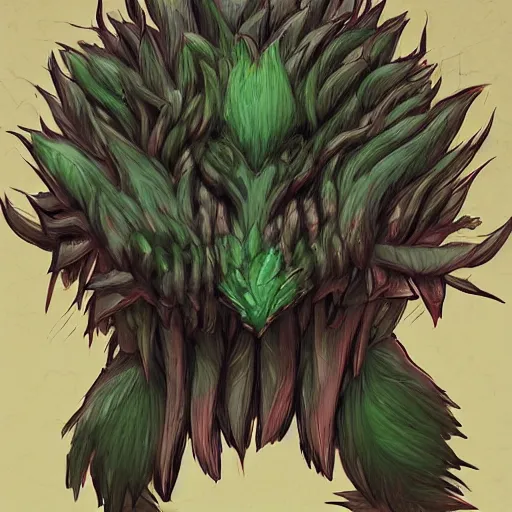 Image similar to A fierce plant monster, trending on art station