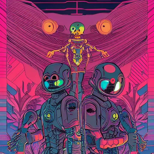 Prompt: Love Death + Robots, by josan gonzales and Dan Mumford