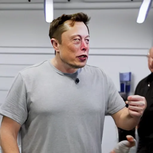 Prompt: unhappy elon musk getting a vasectomy