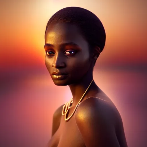 Image similar to photographic portrait of a stunningly beautiful malian renaissance female in soft dreamy light at sunset, contemporary fashion shoot, by edward robert hughes, annie leibovitz and steve mccurry, david lazar, jimmy nelsson, breathtaking, 8 k resolution, extremely detailed, beautiful, establishing shot, artistic, hyperrealistic, beautiful face, octane render