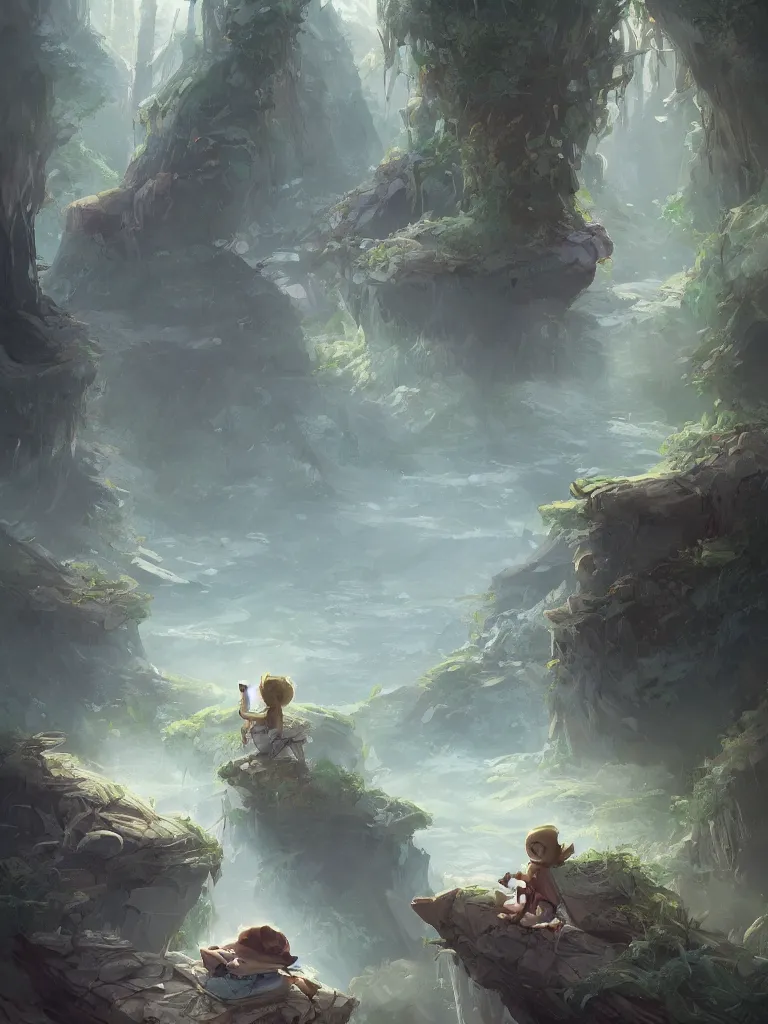 Image similar to rest, by disney concept artists, blunt borders, rule of thirds, beautiful light