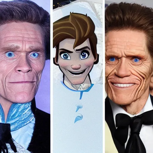 Image similar to william dafoe in a frozen costume