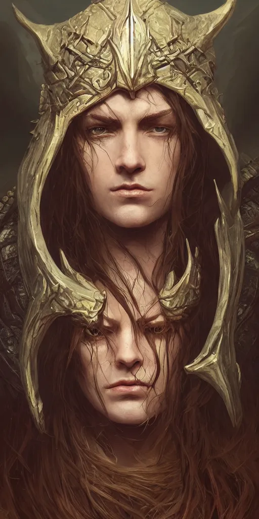 Image similar to fantasy character portrait, elden ring, dungeons and dragons, intricate, rpg, adventure hyper realistic, 8 k, highly detailed, lifelike, photorealistic, artstation, digital painting, artstation, illustration, smooth, sharp focus, art by collier, albert aublet, krenz cushart, artem demura, alphonse mucha